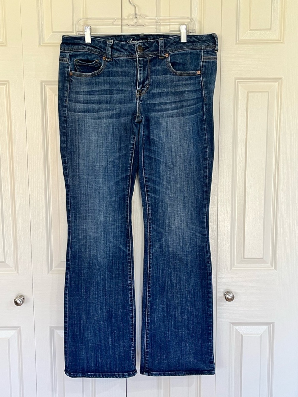 America Eagle Original Boot Bootcut Dark Wash  Jeans Size 14 Long